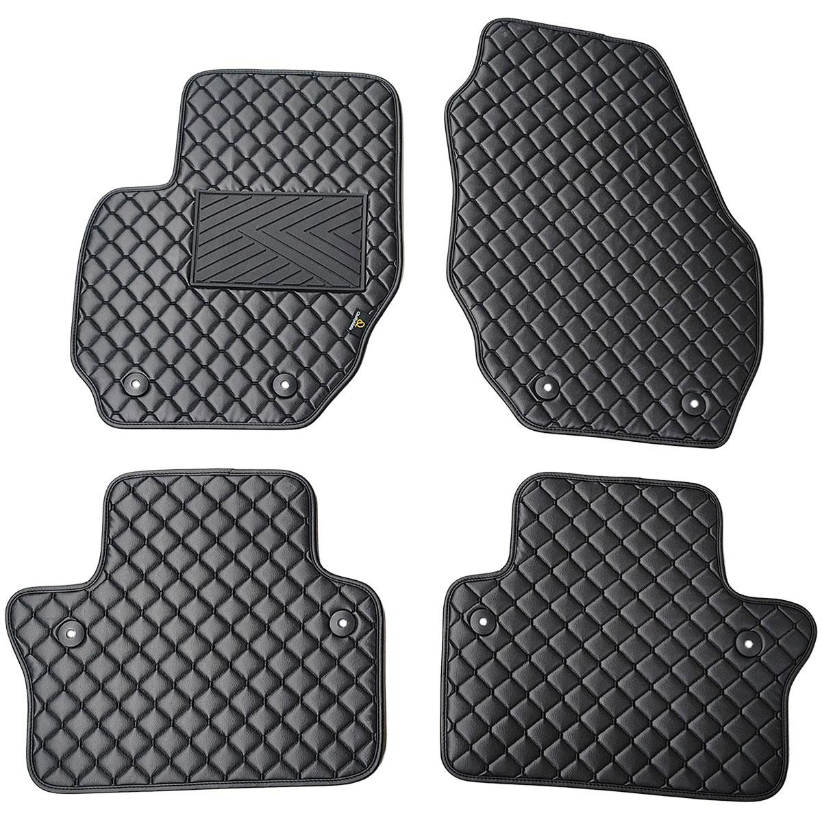 Ekonahast matid QuiltyMats VOLVO S80 2006-2016a. (Must / mustad õmblused)