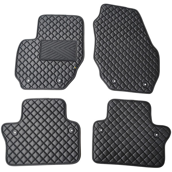 Ekonahast matid QuiltyMats VOLVO S80 2006-2016a. (Must / mustad õmblused)