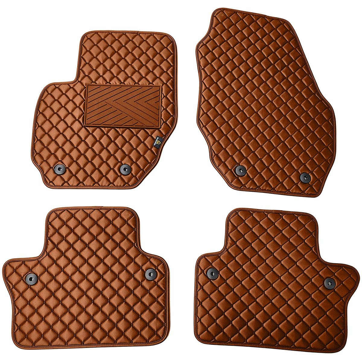 Ekonahast matid QuiltyMats VOLVO S80 2006-2016a. (Pruun / pruunid õmblused)