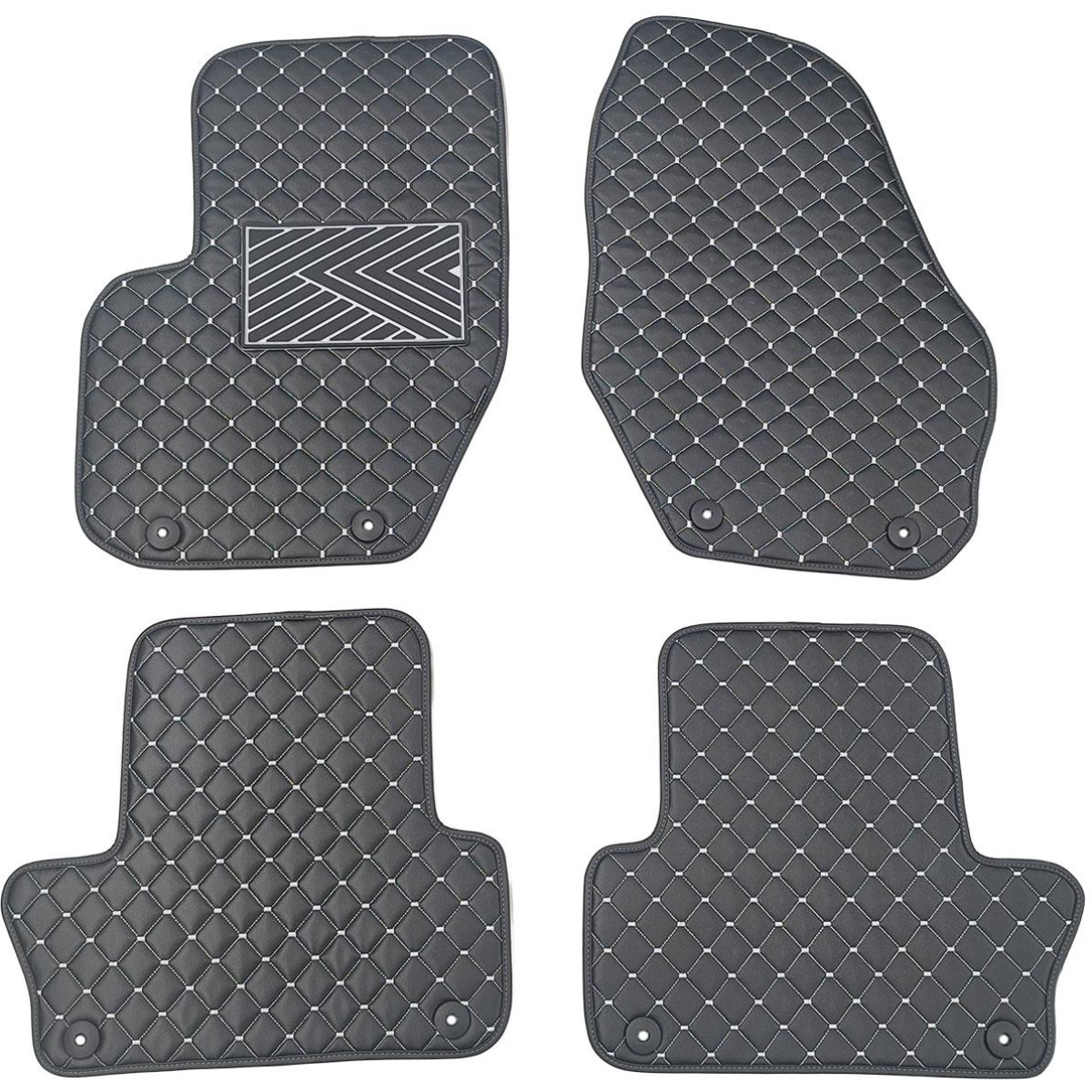 Ekonahast matid QuiltyMats VOLVO XC60 2008-2017a. (Must / hallid õmblused)