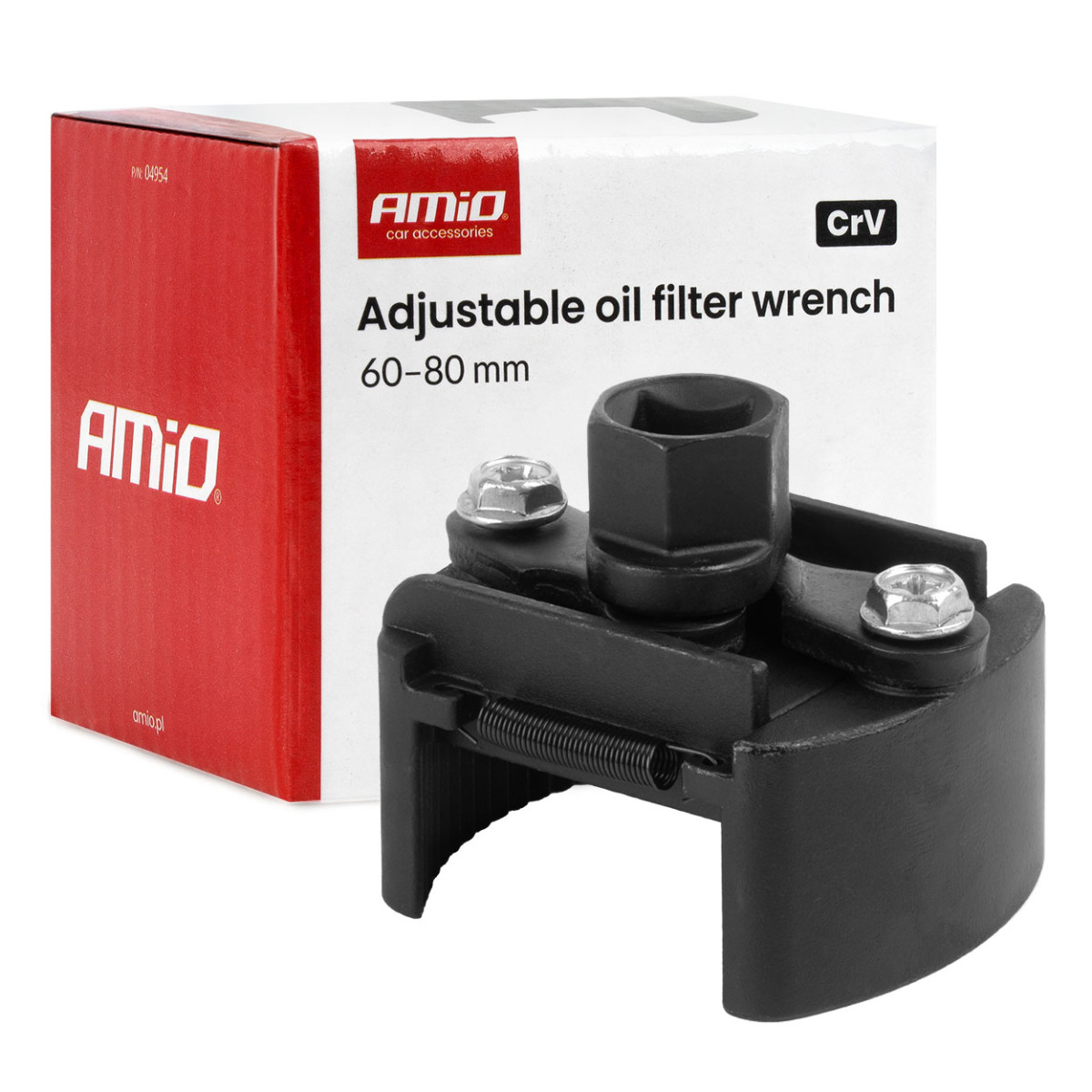 Reguleeritav õlifiltri mutrivõti, 60-80 mm, CrV AMIO-04954