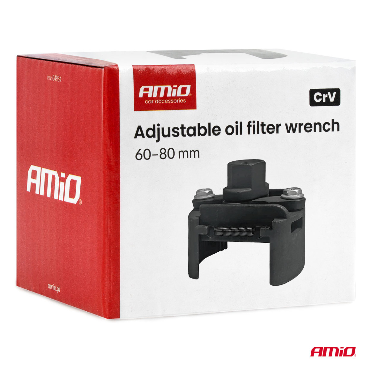 Reguleeritav õlifiltri mutrivõti, 60-80 mm, CrV AMIO-04954