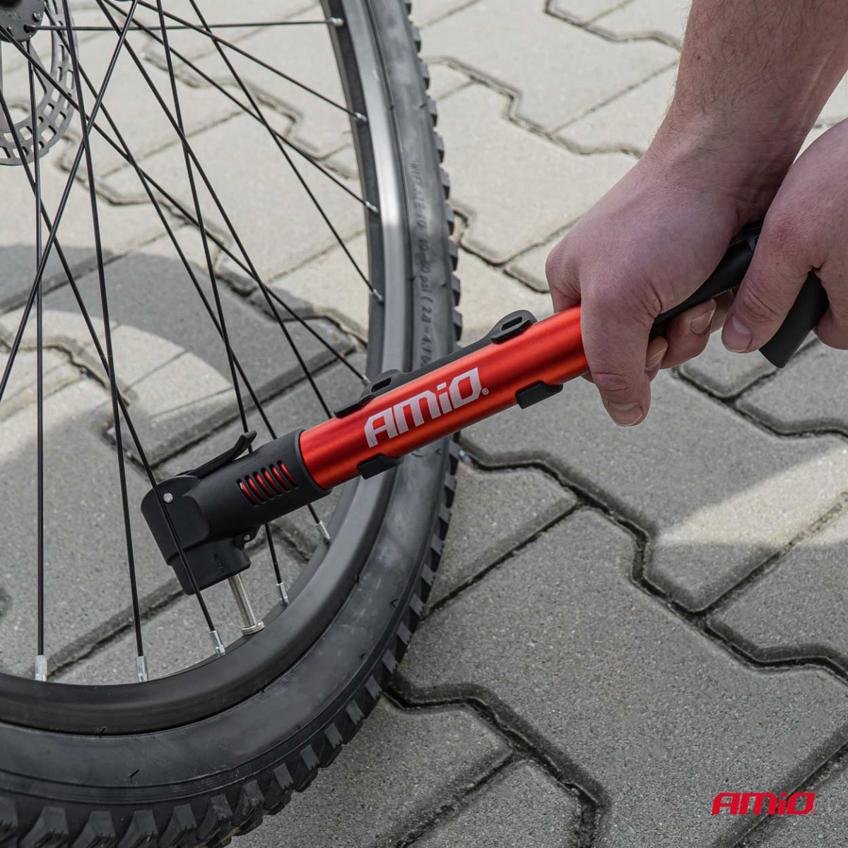 Käsipump jalgrattale PU01, 28 cm AMIO-02145