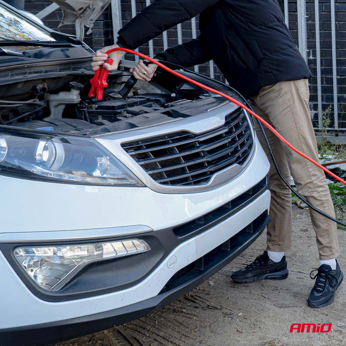 Käivituskaablid 350A 3,5m TÜV AMIO-04594