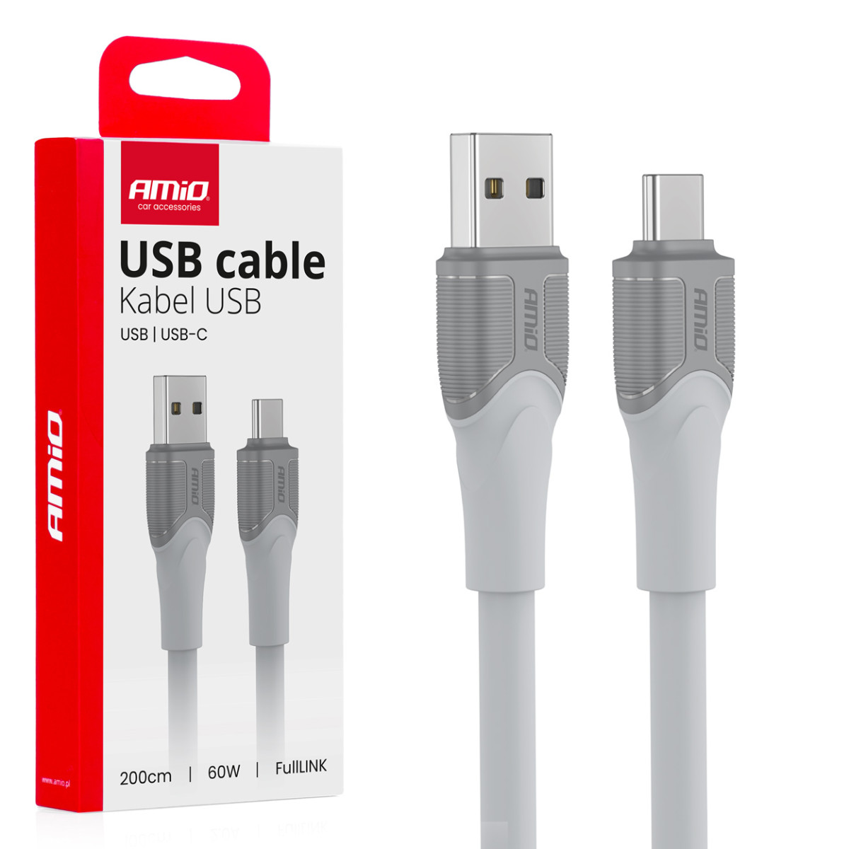 USB-A - USB-C kaabel 60W 2 m FullLINK X111 AMIO-04290