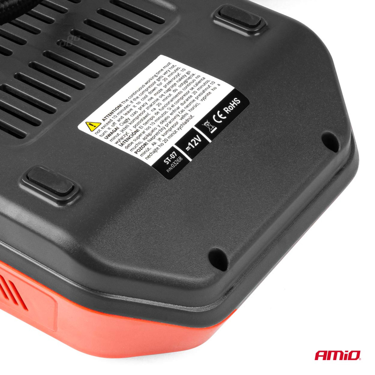 Auto õhukompressor 12 V, LCD, LED, AMIO-03268