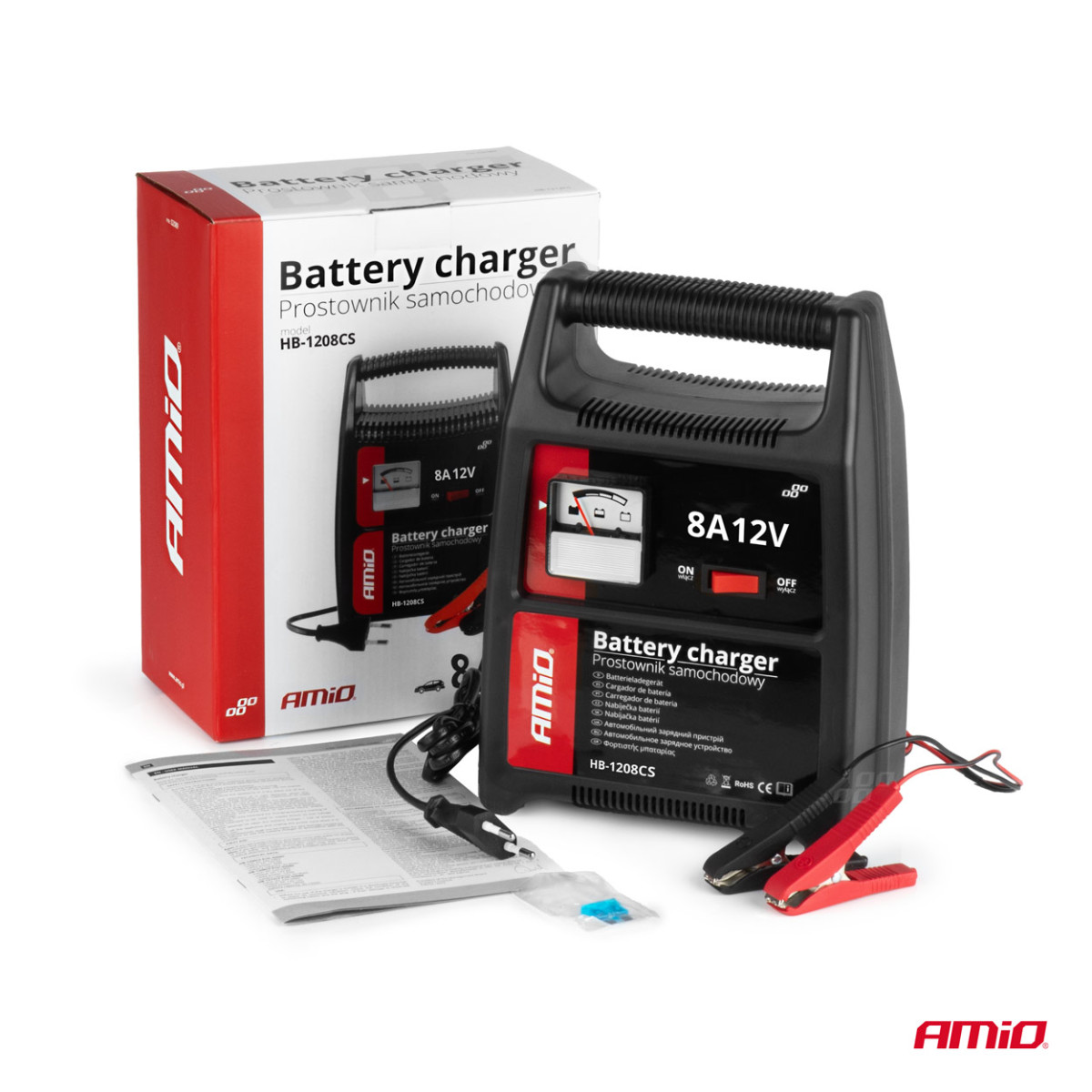 Akulaadija SBC-8A 8A 12V AMIO-02086