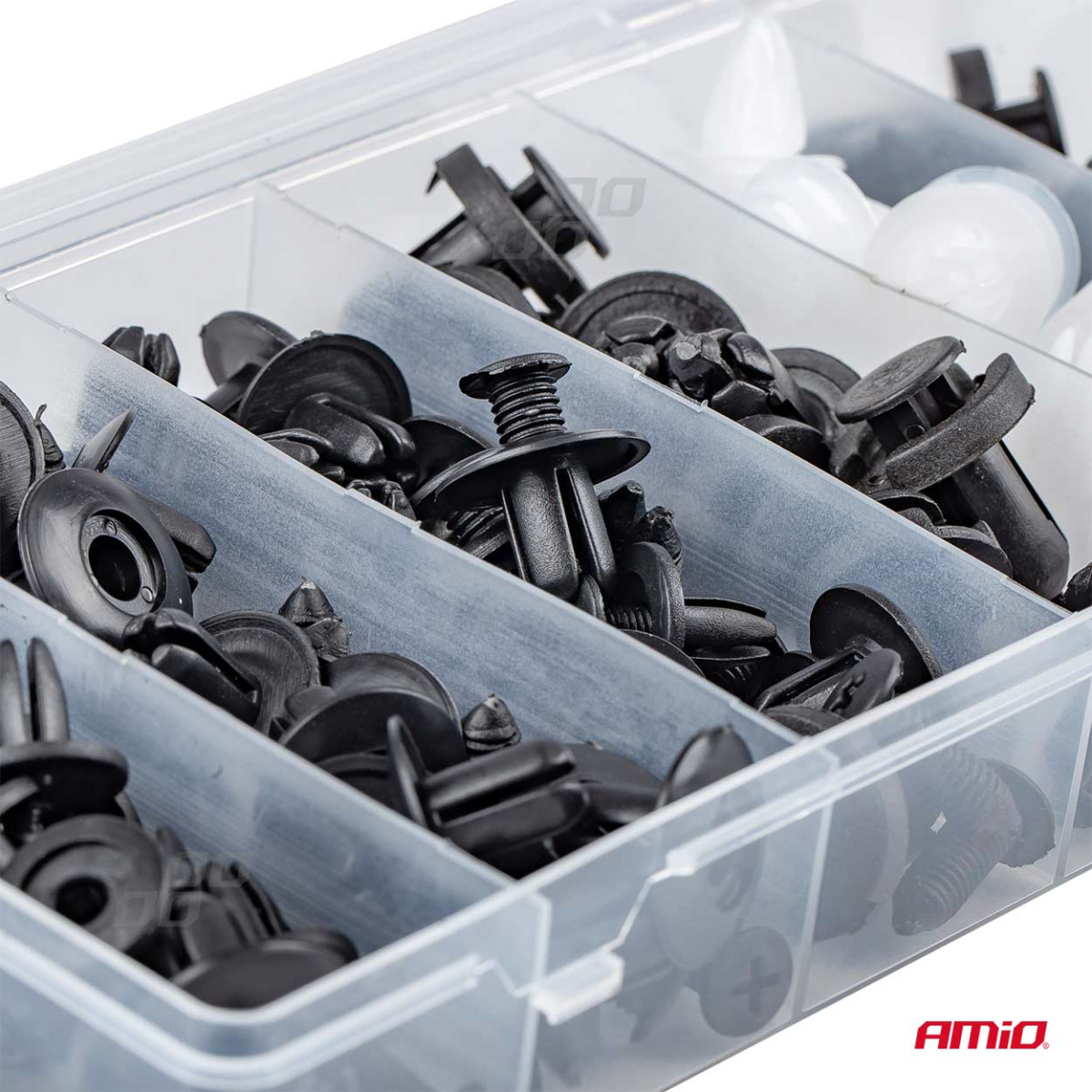 Autode kinnitustihvtide ja -klambrite komplekt, 100 tk, AMIO-02830