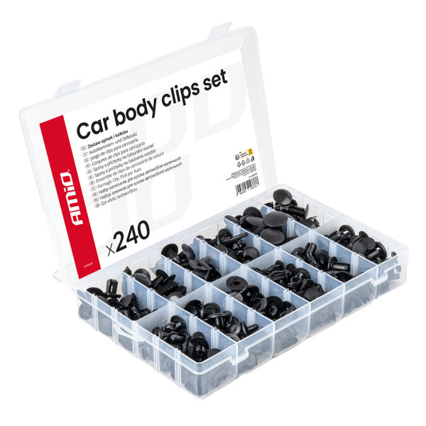 Autode kinnitustihvtide ja -klambrite komplekt, 240 tk. AMIO-04737