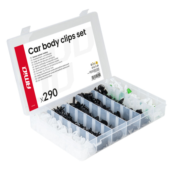 Autode kinnitustihvtide ja -klambrite komplekt, 290 tk. AMIO-04742