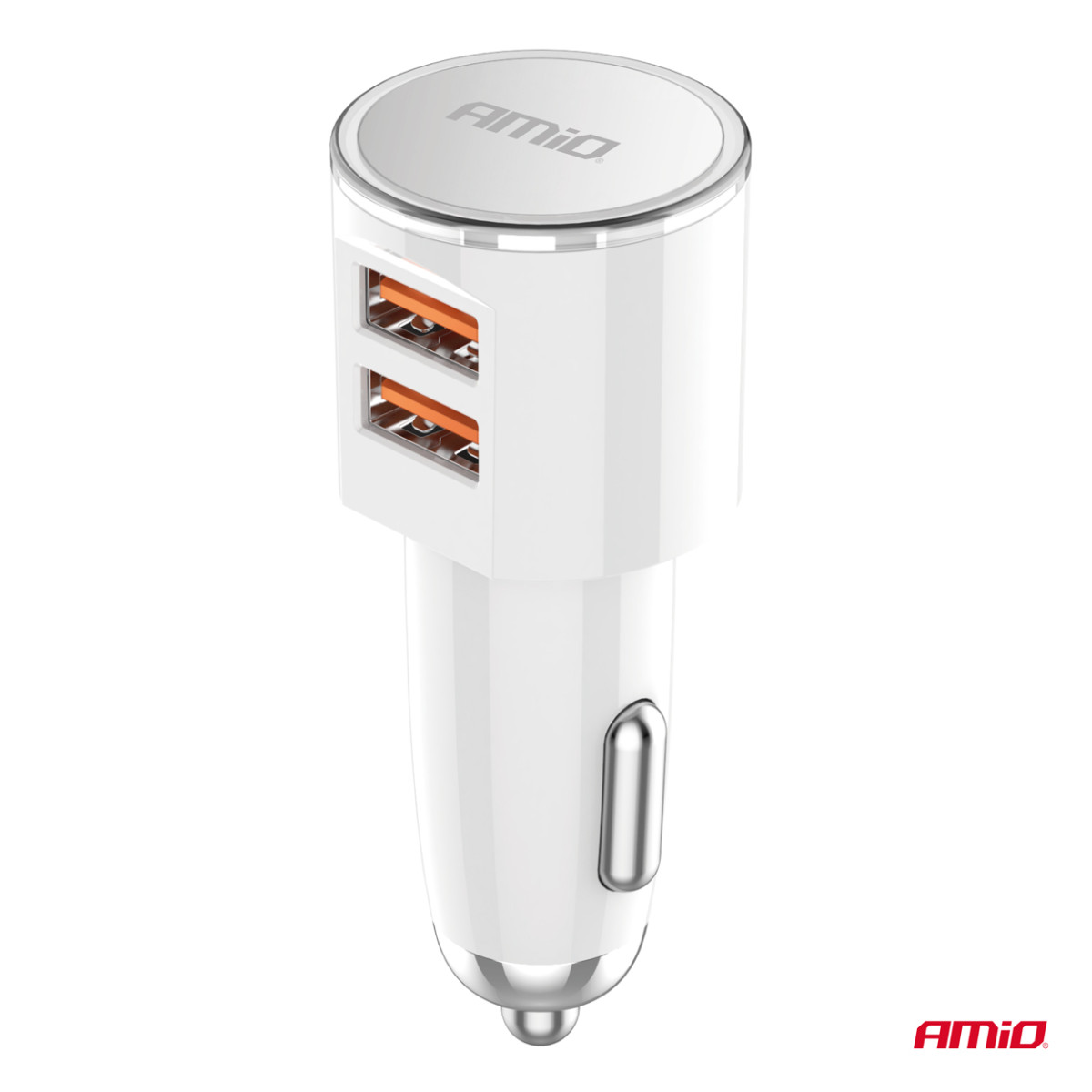Autolaadija 2x USB-A 3.4A 12/24V AMiO-03888