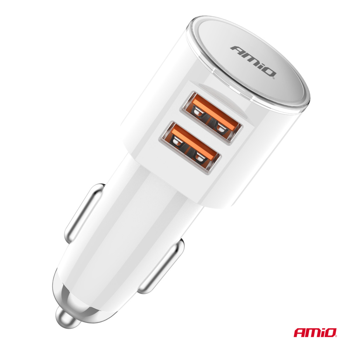 Autolaadija 2x USB-A 3.4A 12/24V AMiO-03888