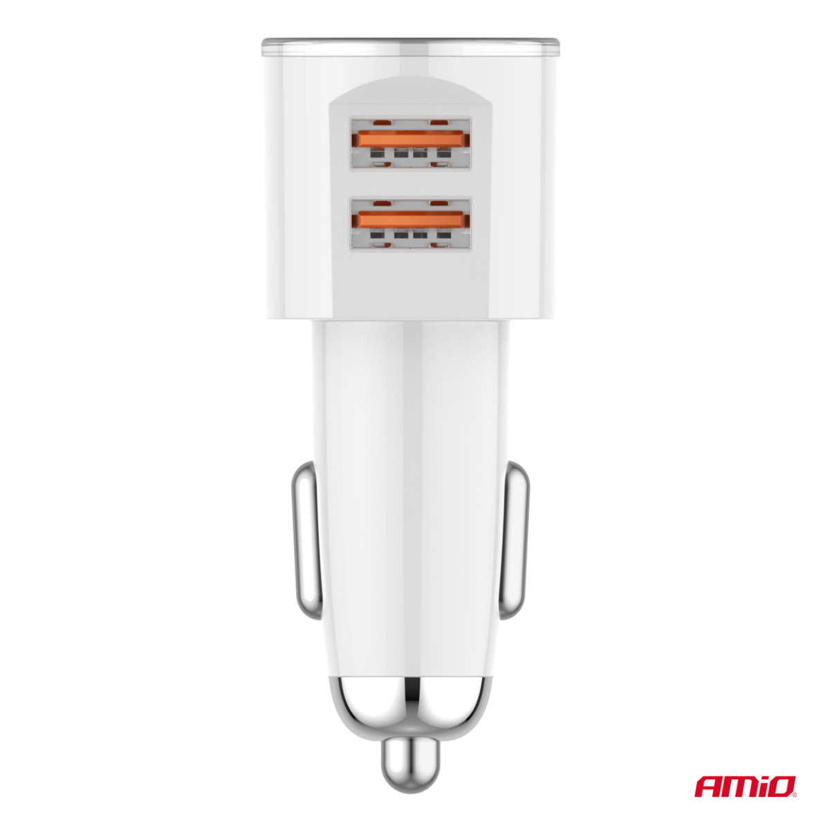 Autolaadija 2x USB-A 3.4A 12/24V AMiO-03888