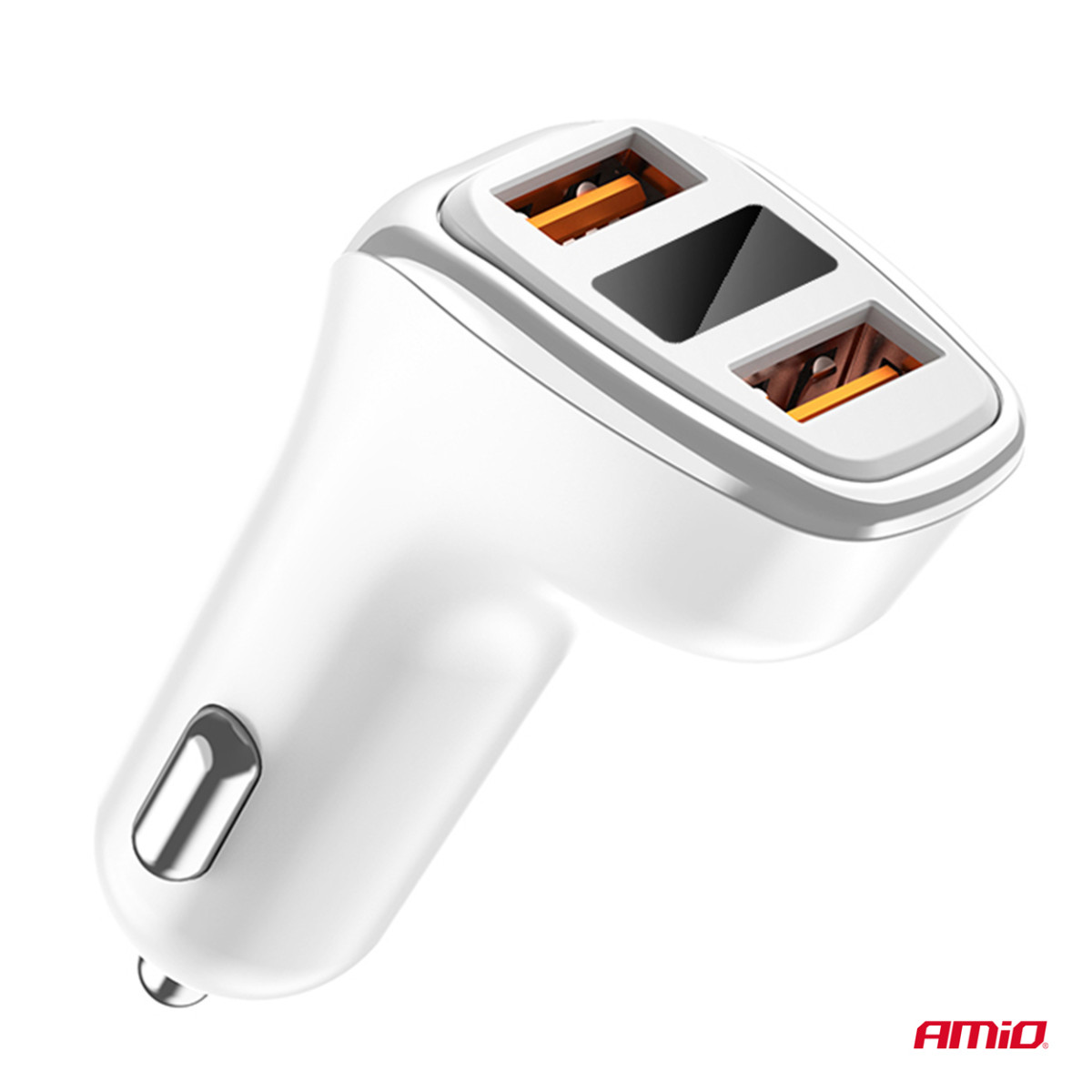 Autolaadija 2x USB-A + akulaadija 3.1A 12/24V AMiO-03887