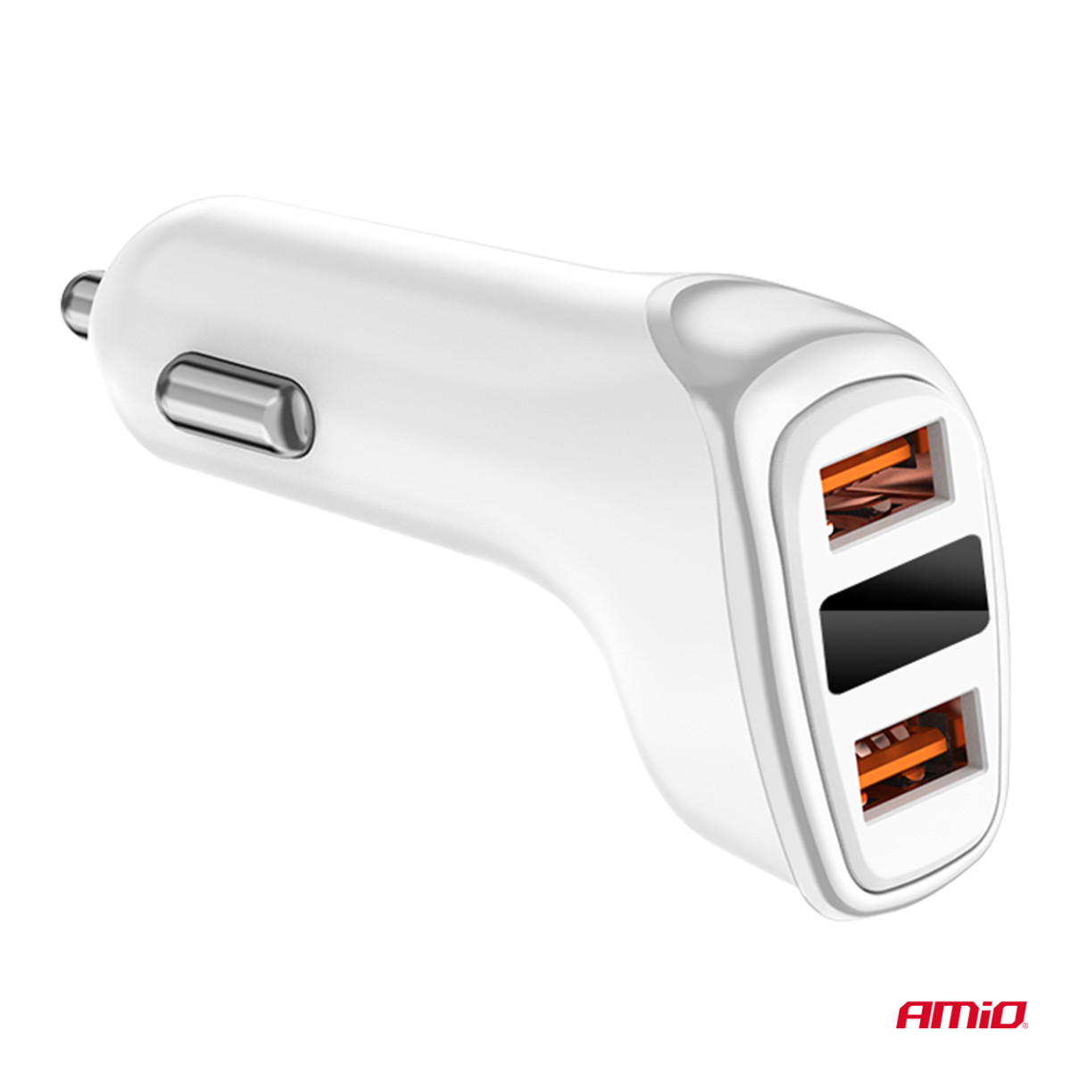 Autolaadija 2x USB-A + akulaadija 3.1A 12/24V AMiO-03887