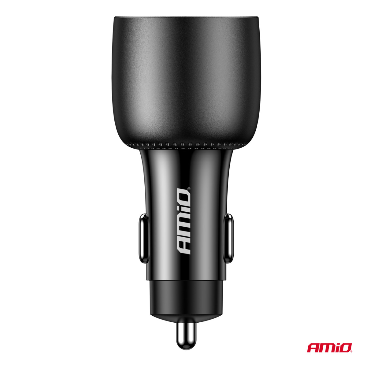 Autolaadija 2x USB-C + USB-A 12/24V 100W AMIO-04371