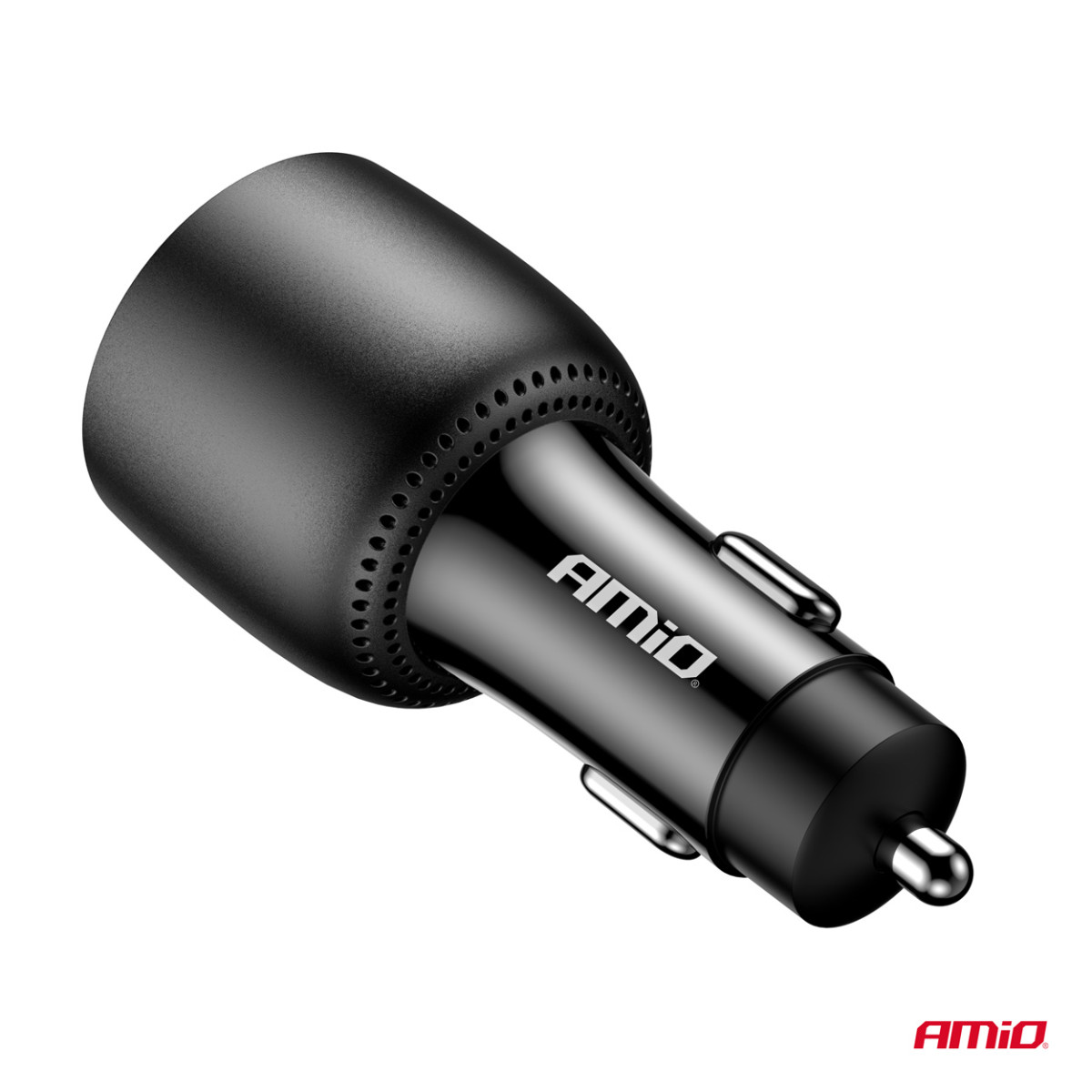 Autolaadija 2x USB-C + USB-A 12/24V 100W AMIO-04371