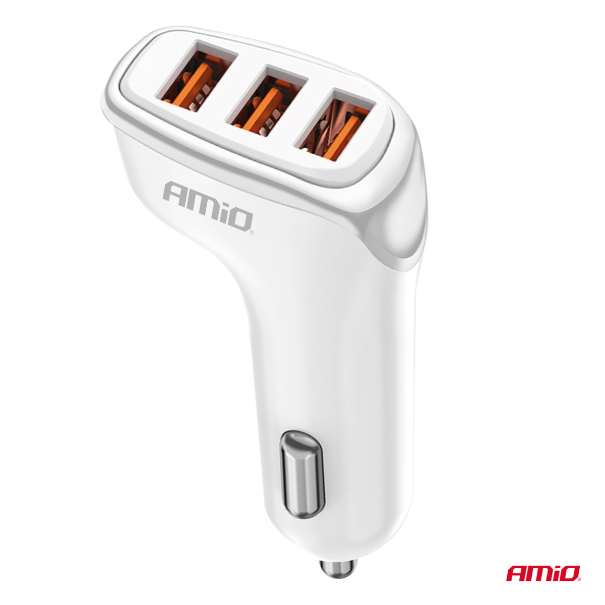 Autolaadija 3x USB-A 3.1A 12/24V AMiO-03885