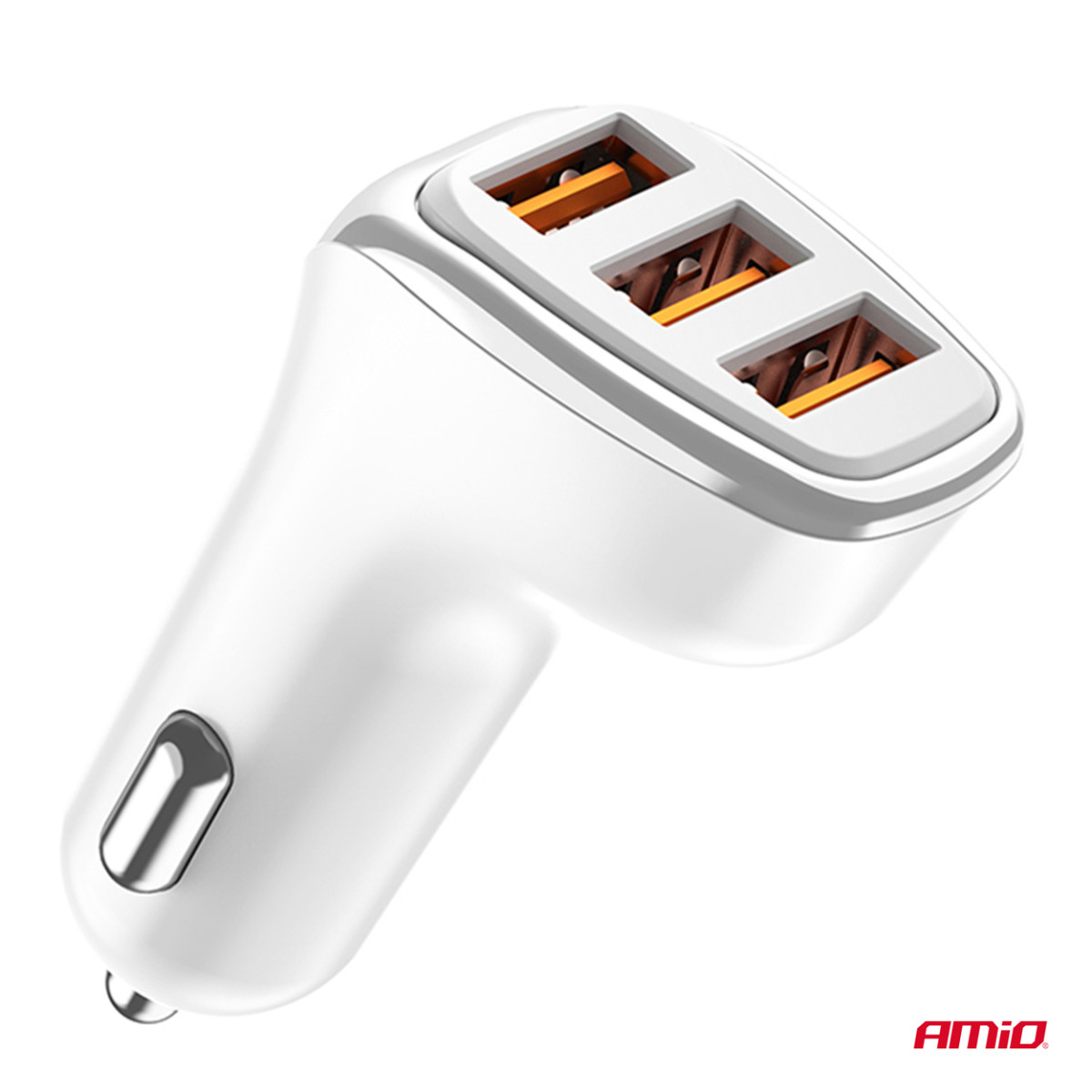 Autolaadija 3x USB-A 3.1A 12/24V AMiO-03885