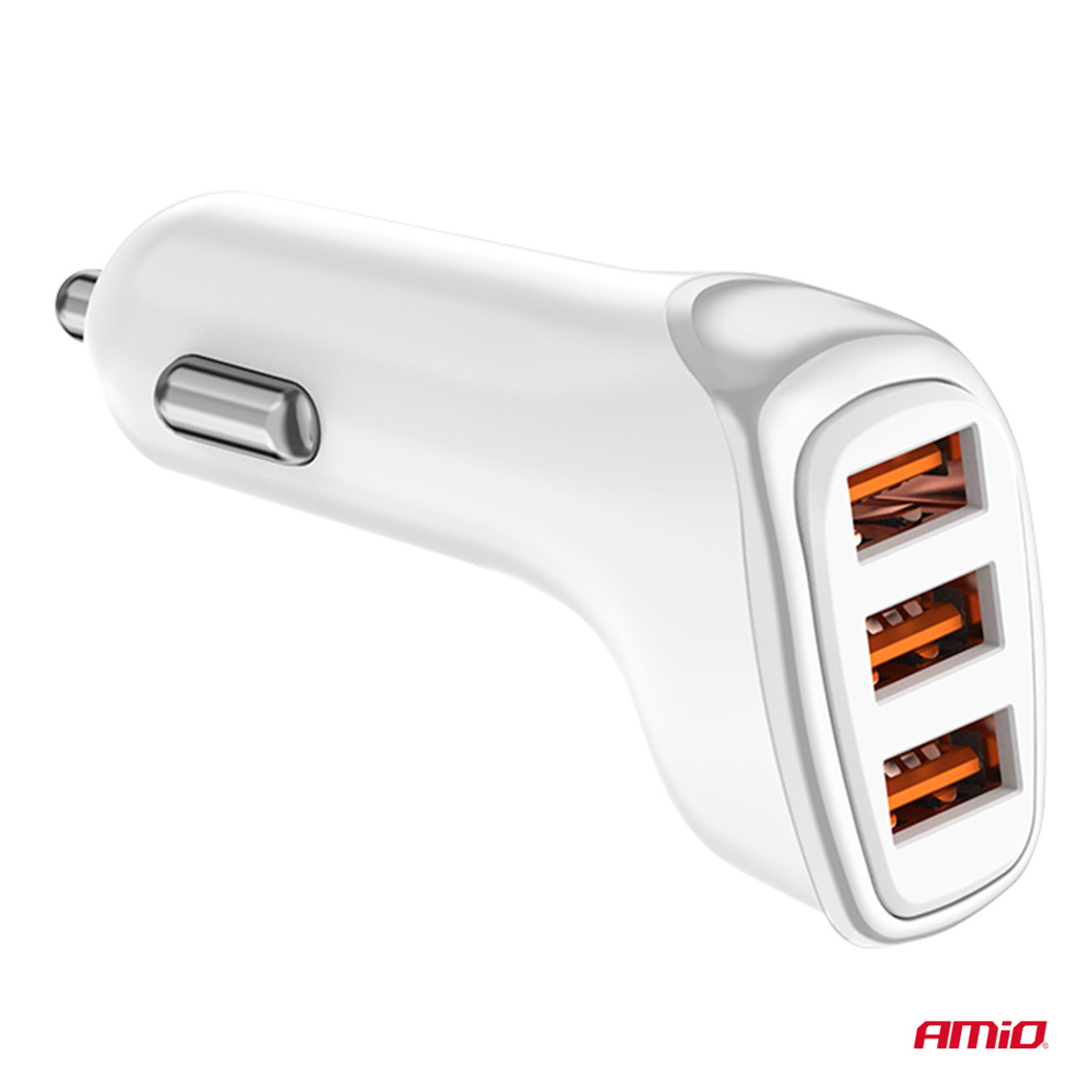 Autolaadija 3x USB-A 3.1A 12/24V AMiO-03885