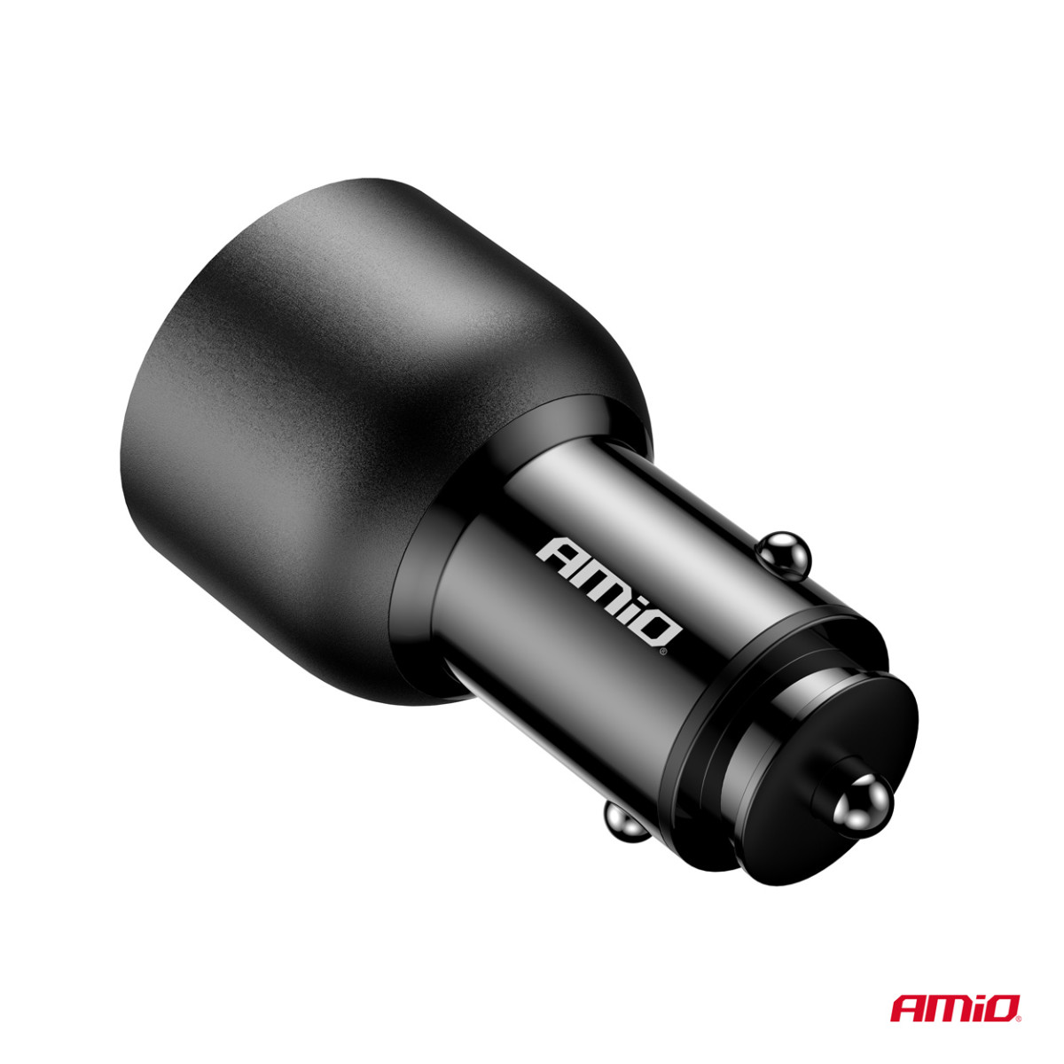 Autolaadija 2x USB-C + USB-A 12/24V 95W AMIO-04372