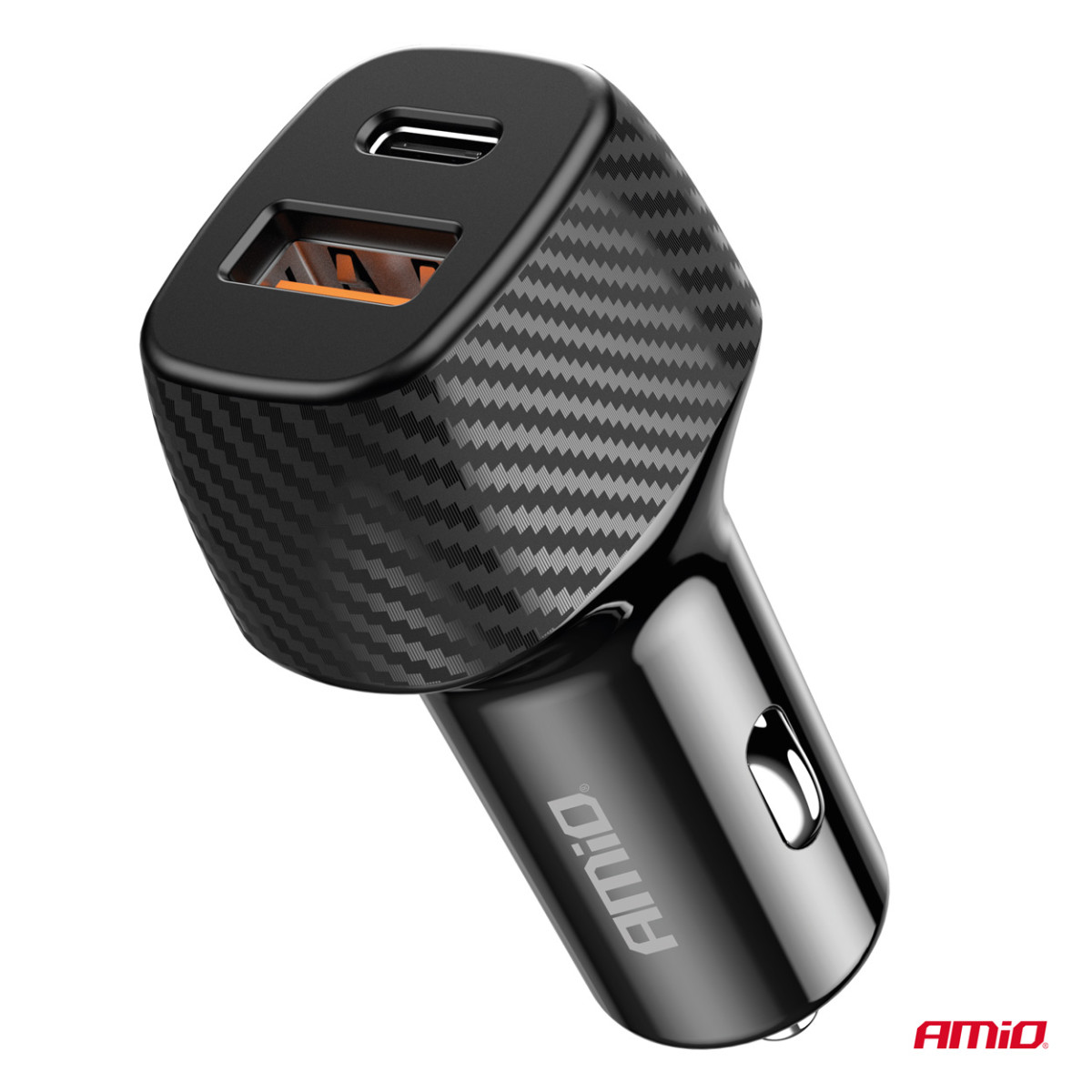 Autolaadija QC+PD 20W USB-A + USB-C AMIO-04282
