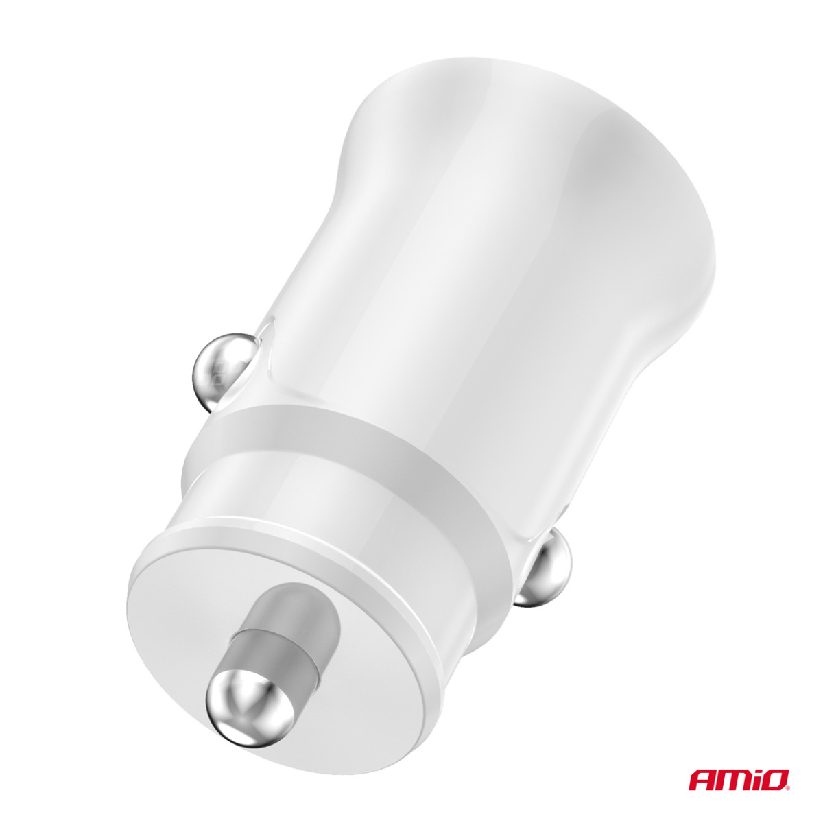 Autolaadija USB-A + USB-C 20W 12/24V AMiO-03877