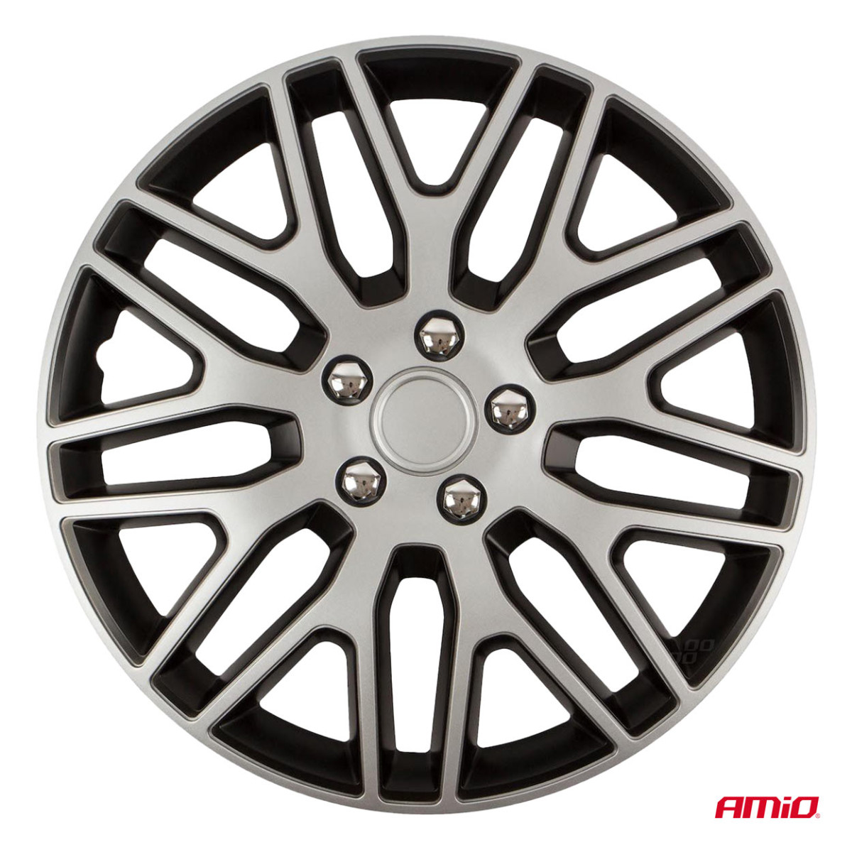 Rattakatted 4 tk. Dakar, mustad ja hõbedased 17"