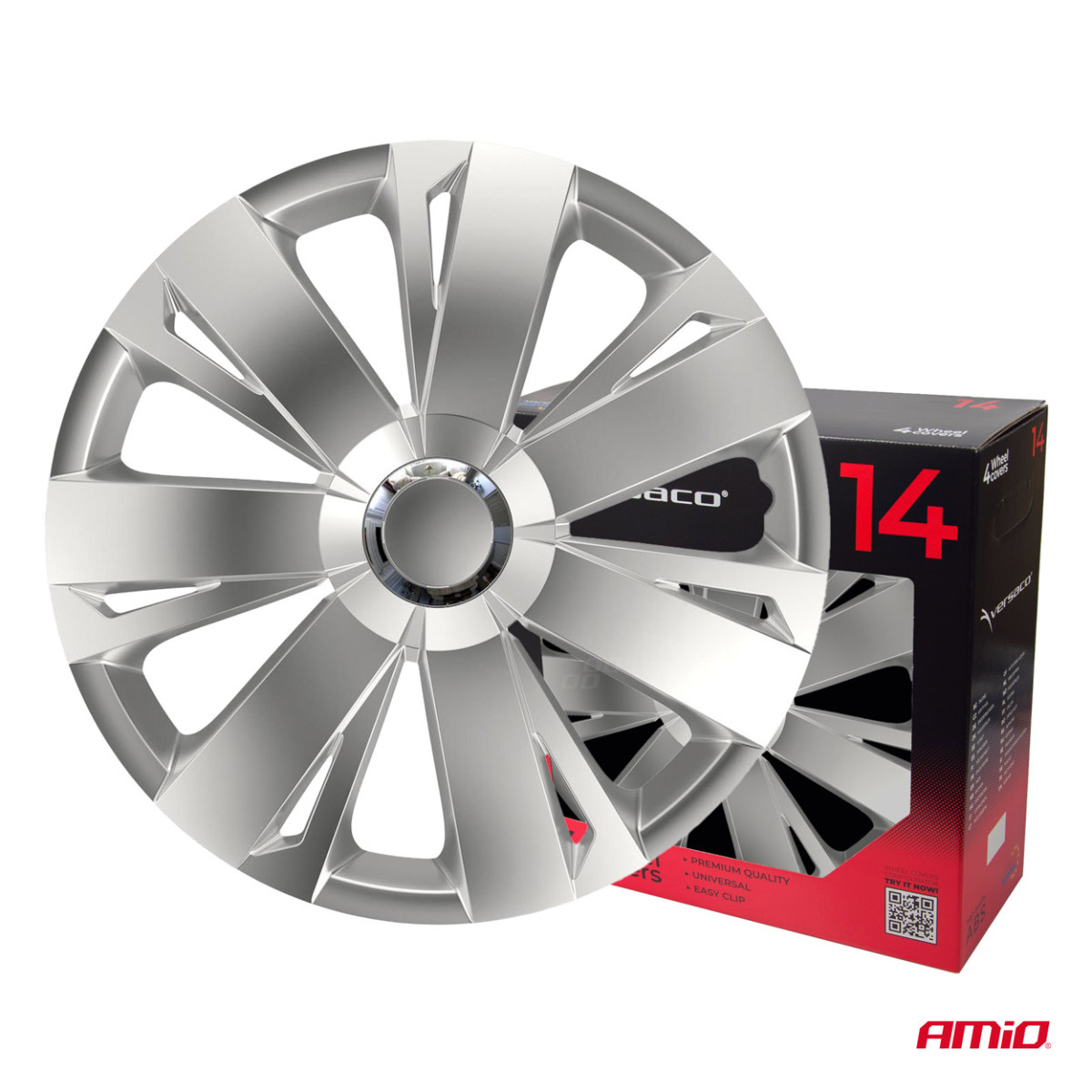 Rattakatted 4 tk. Energy, hõbedased 14"