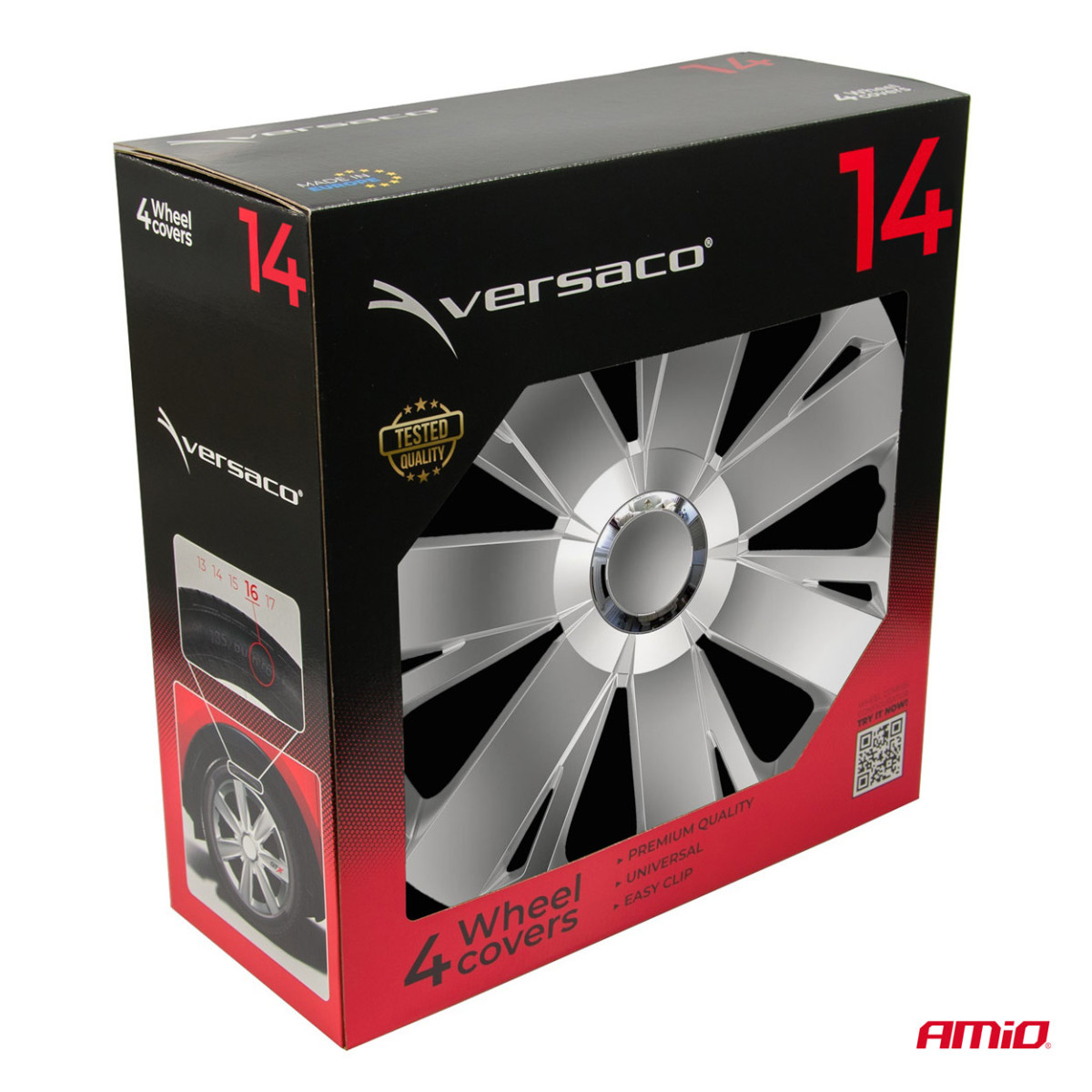 Rattakatted 4 tk. Energy, hõbedased 14"