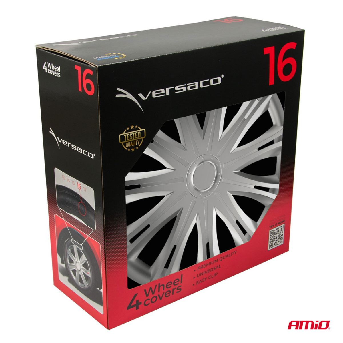 Rattakatted 4 tk. Spark, hõbedane 16"