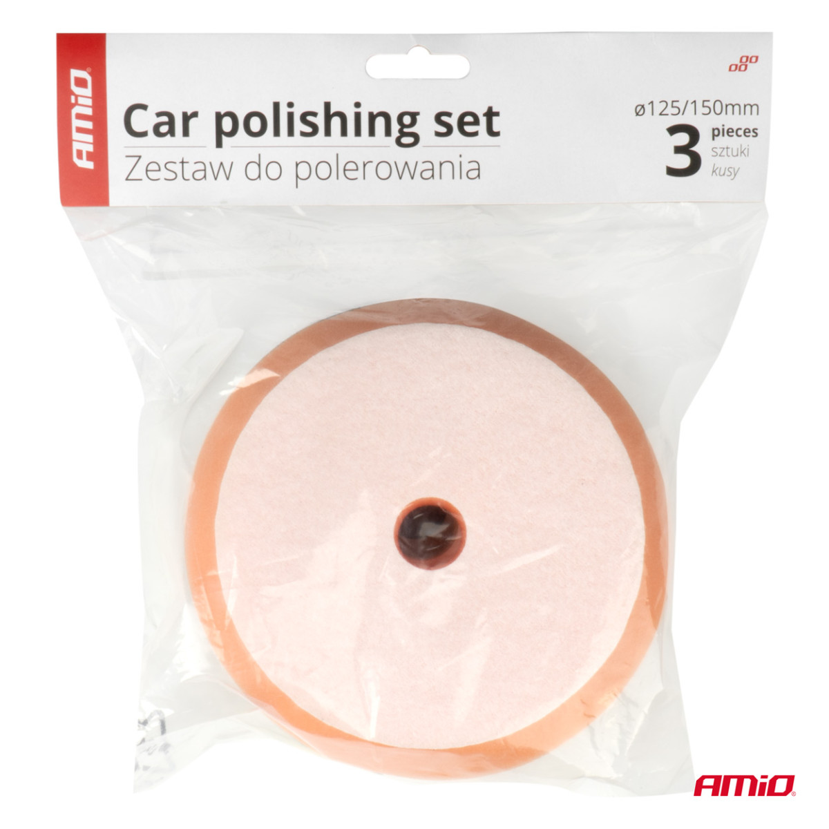 Poleerimiskäsnade komplekt, 3 tk, 125 mm / 150 mm AMIO-03708