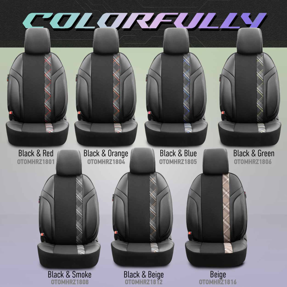 Universaalsed istmekatted OTOM, HORIZON - must / oranž