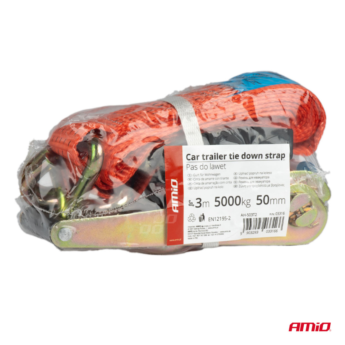 Kaubakinnitusrihm pingutiga 5000 kg, 3 m x 50 mm, AMIO-03316 