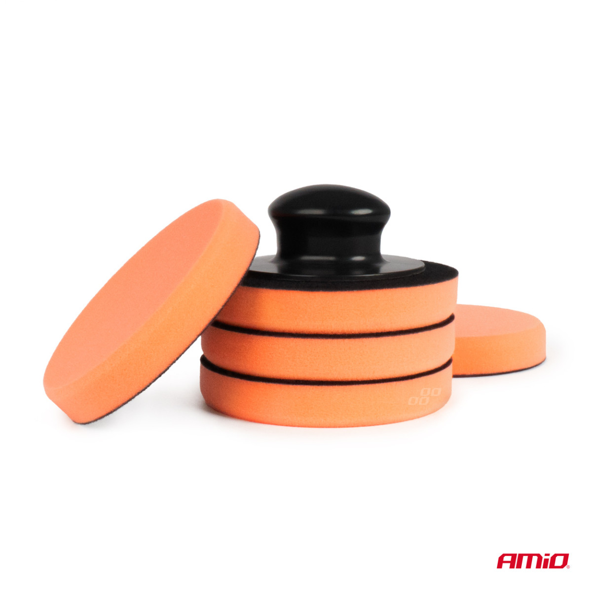 Autovaha/poleerimispadjade komplekt käepidemega, 125 mm, 5 tk, AMIO-02903