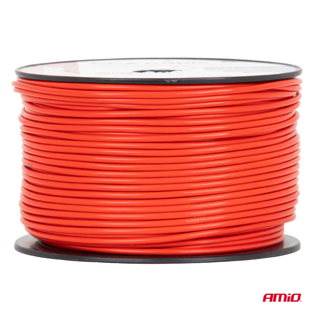 Ühesooneline CCA kaabel, punane, 1x1mm² 100m 5A 12/230V AMIO-04451