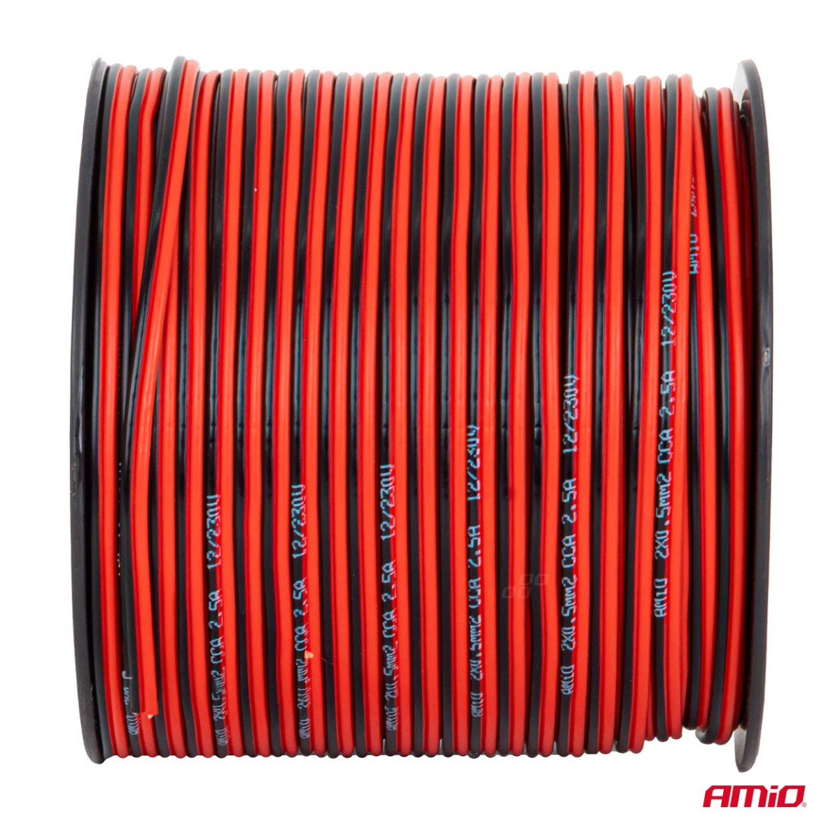 Kahejuhtmeline CCA kõlarikaabel 2×0,5 mm², 100 m, 2,5 A AMIO-04456