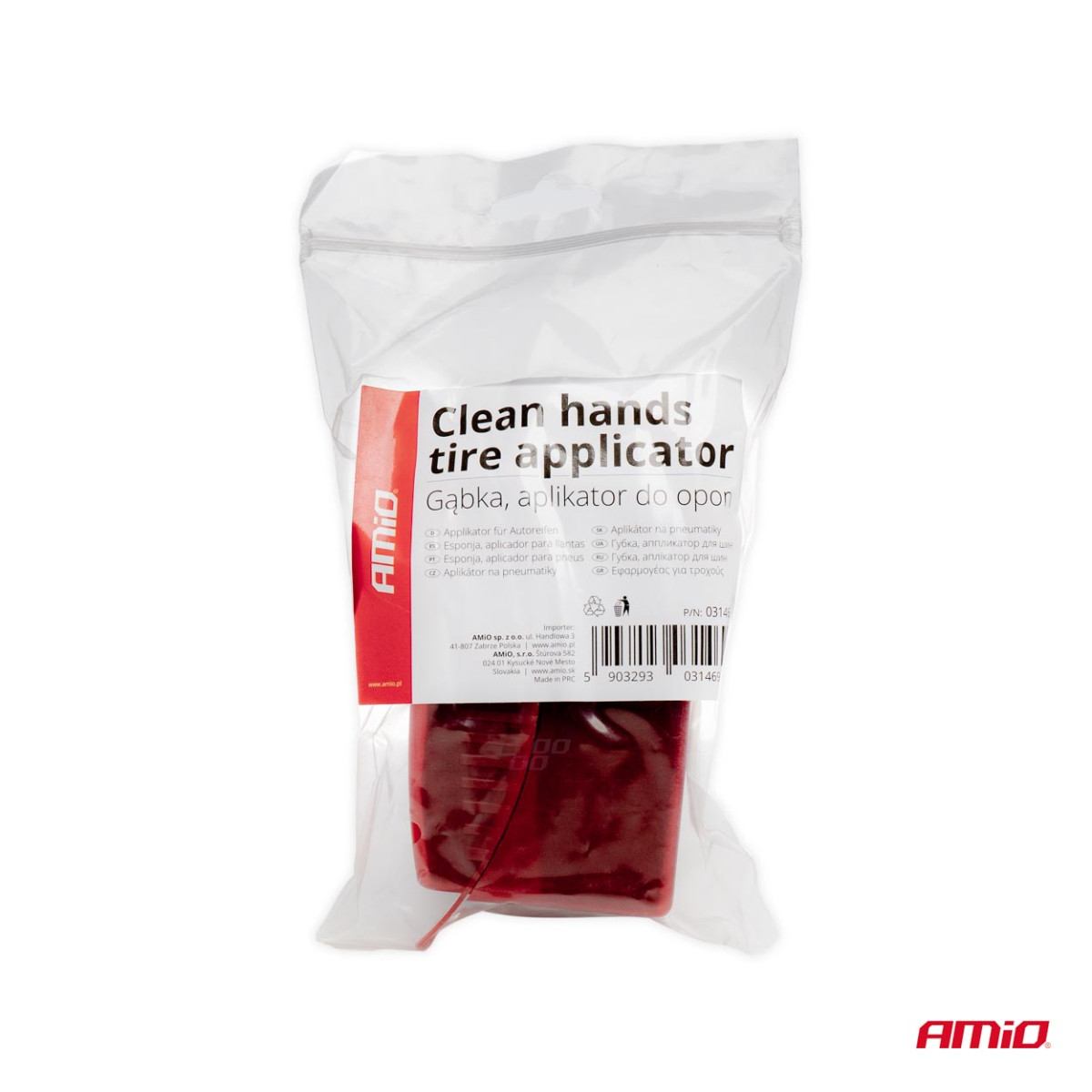 Rehvide mustamise aplikaator pehme käsnaga AMIO-03146