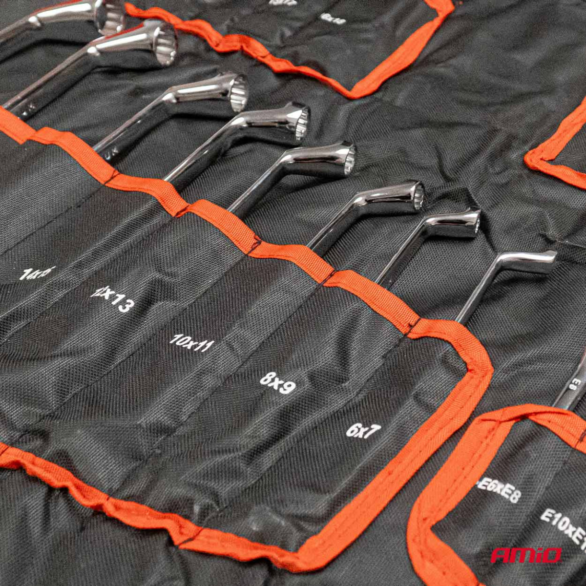 Lehtsilmusvõtmete komplekt, CrV, 47 osa, AMIO-04982