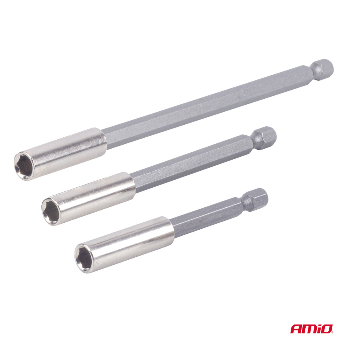 Kruvikeeraja otsakuhoidikute komplekt, 1/4", 3 tk, AMIO-04934