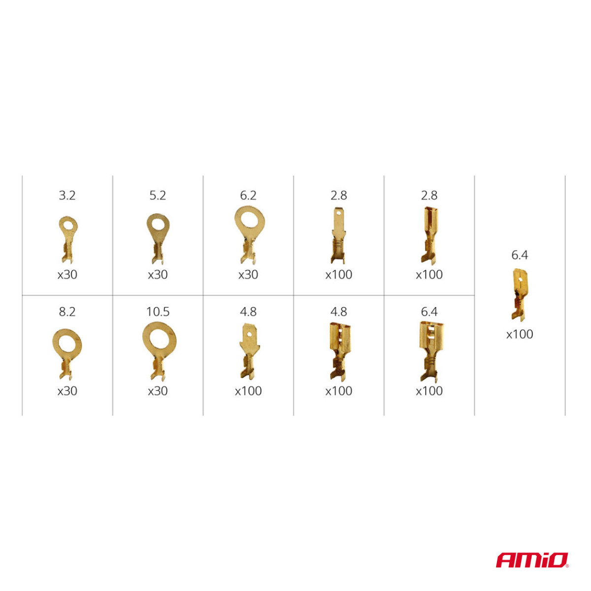 Autotööstuse elektripistikute komplekt 750 tk, AMIO-03032