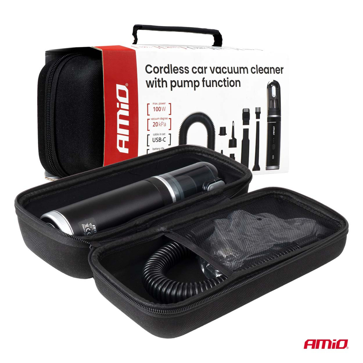 Juhtmevaba autopump pumbafunktsiooniga 100W 20 kPa USB-C AMIO-04785