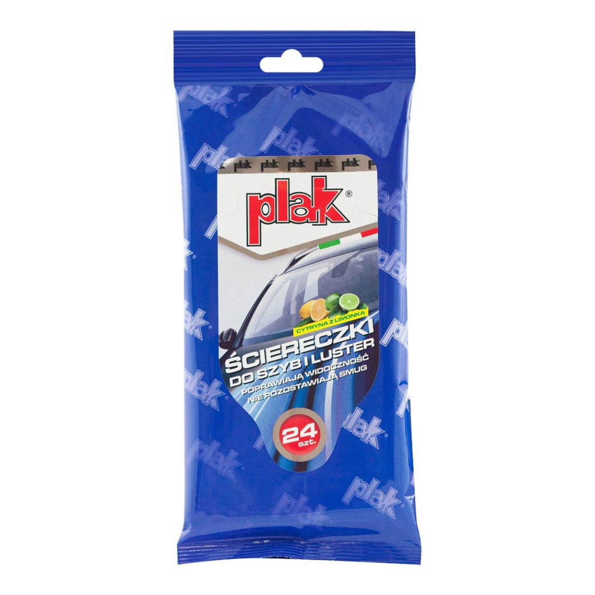 PLAK klaasipuhastuslapid, 24 tk, sidrunilõhnalised