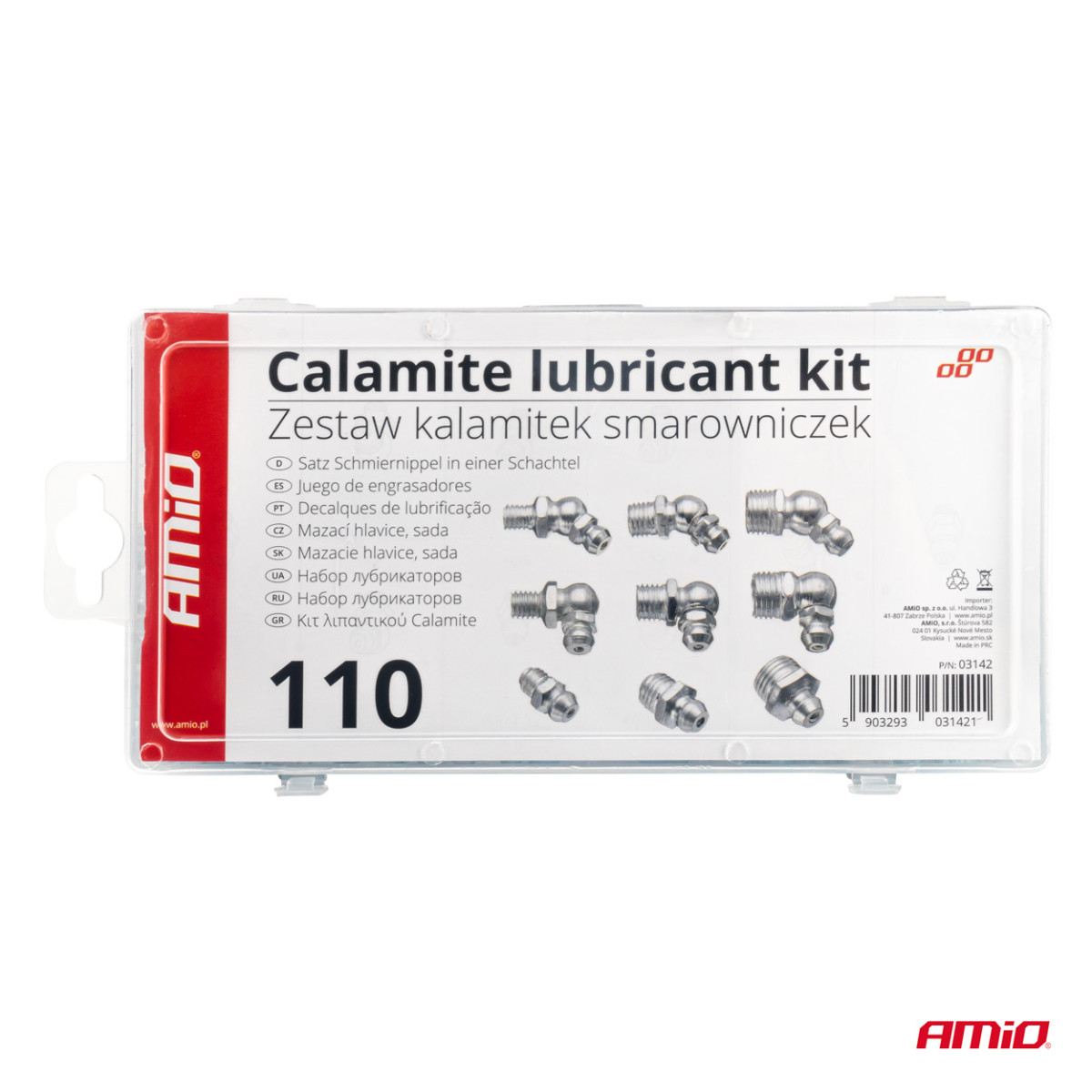 Määrimispunktide komplekt, 110 tk, AMIO-03142