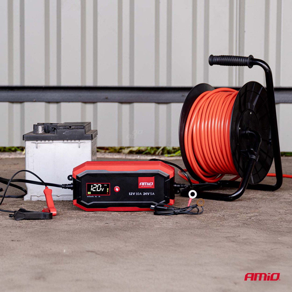 Digitaalne akulaadija AGM/GEL/STD/LiFePO4 10A 12/24V PRO AMIO-04528