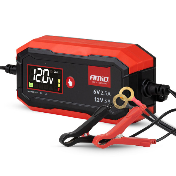 Digitaalne akulaadija AGM/GEL/STD/LiFePO4 5A 6/12V PRO AMIO-04527