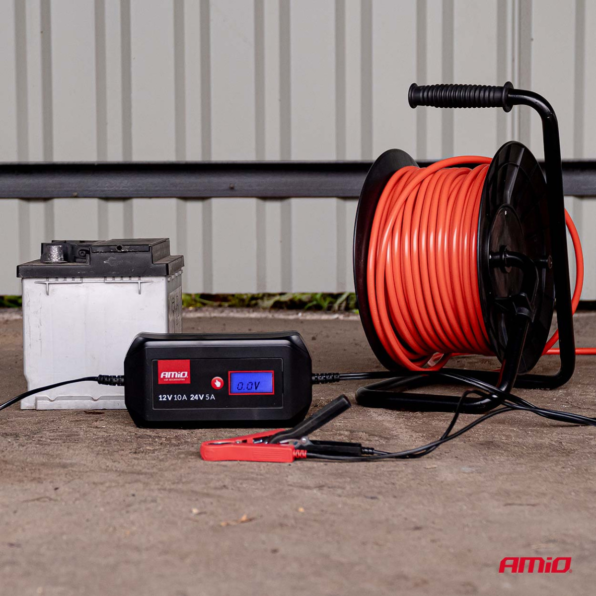 Digitaalne akulaadija STD/GEL/AGM/WET 10A 12/24V AMIO-04525