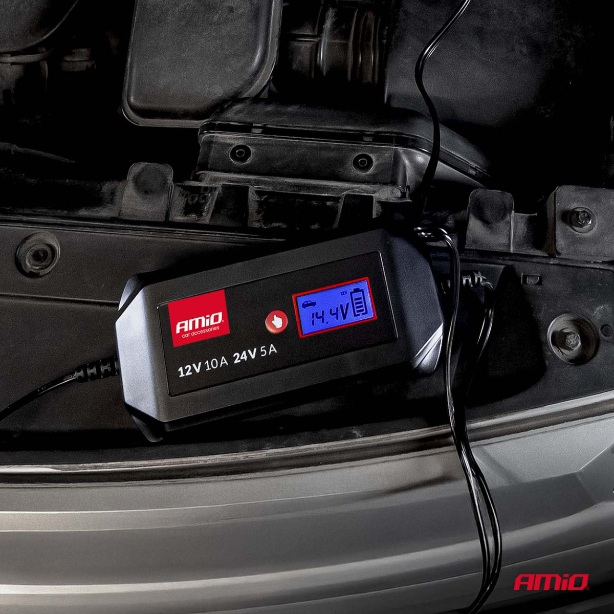 Digitaalne akulaadija STD/GEL/AGM/WET 10A 12/24V AMIO-04525