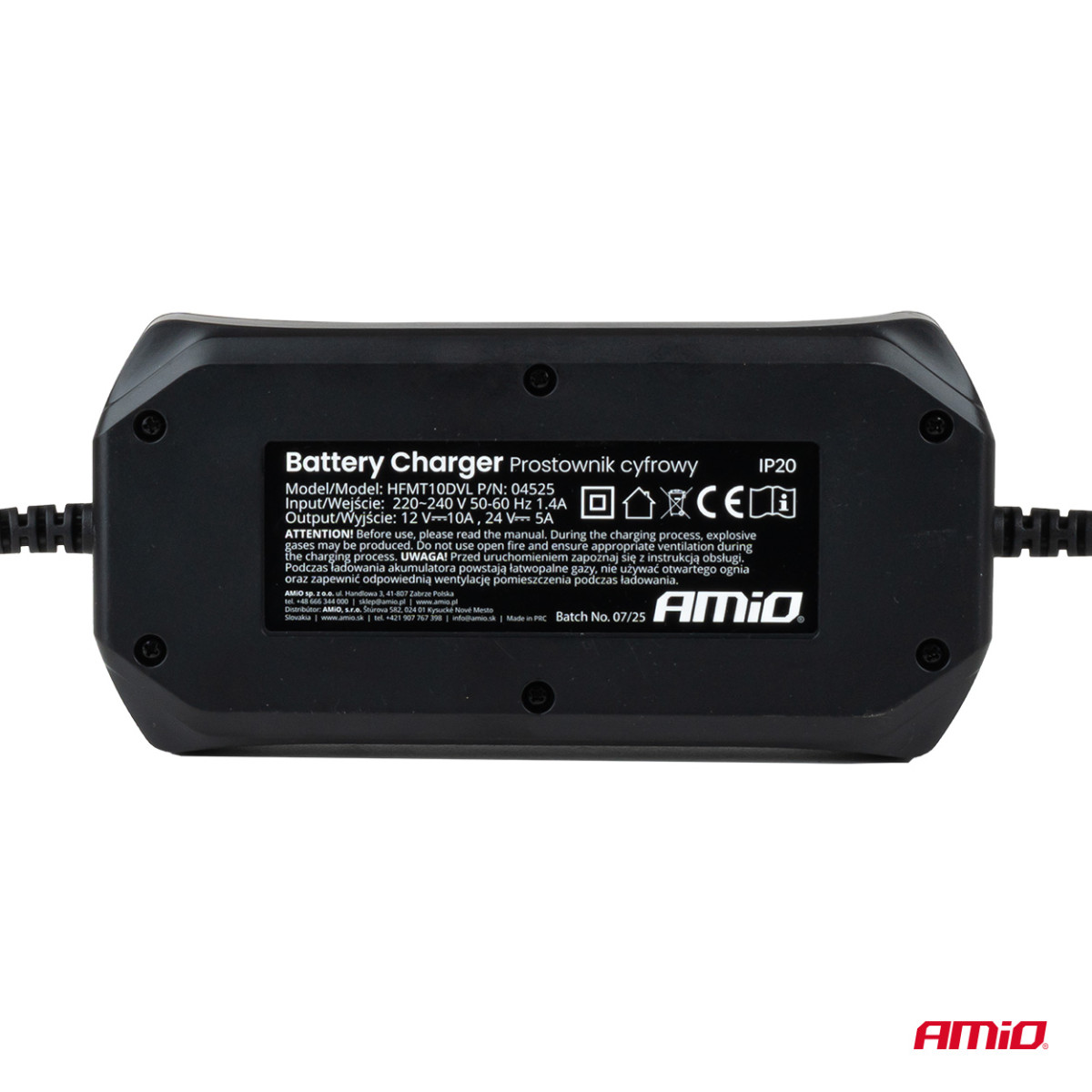 Digitaalne akulaadija STD/GEL/AGM/WET 10A 12/24V AMIO-04525