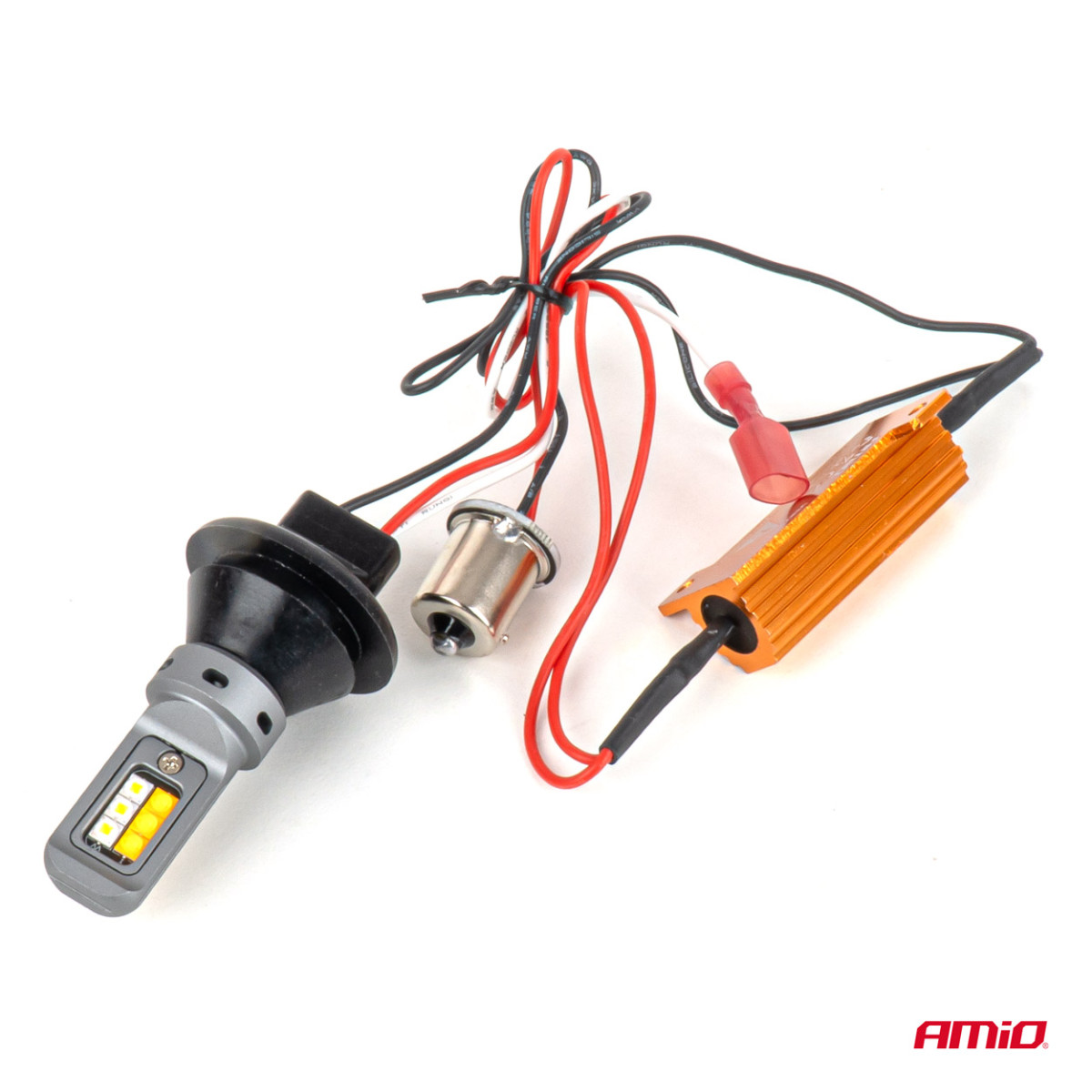 LED DRL päevasõidutuled ja suunatuled 2in1, 1156, CANBUS, 12/24 V, AMIO-05005